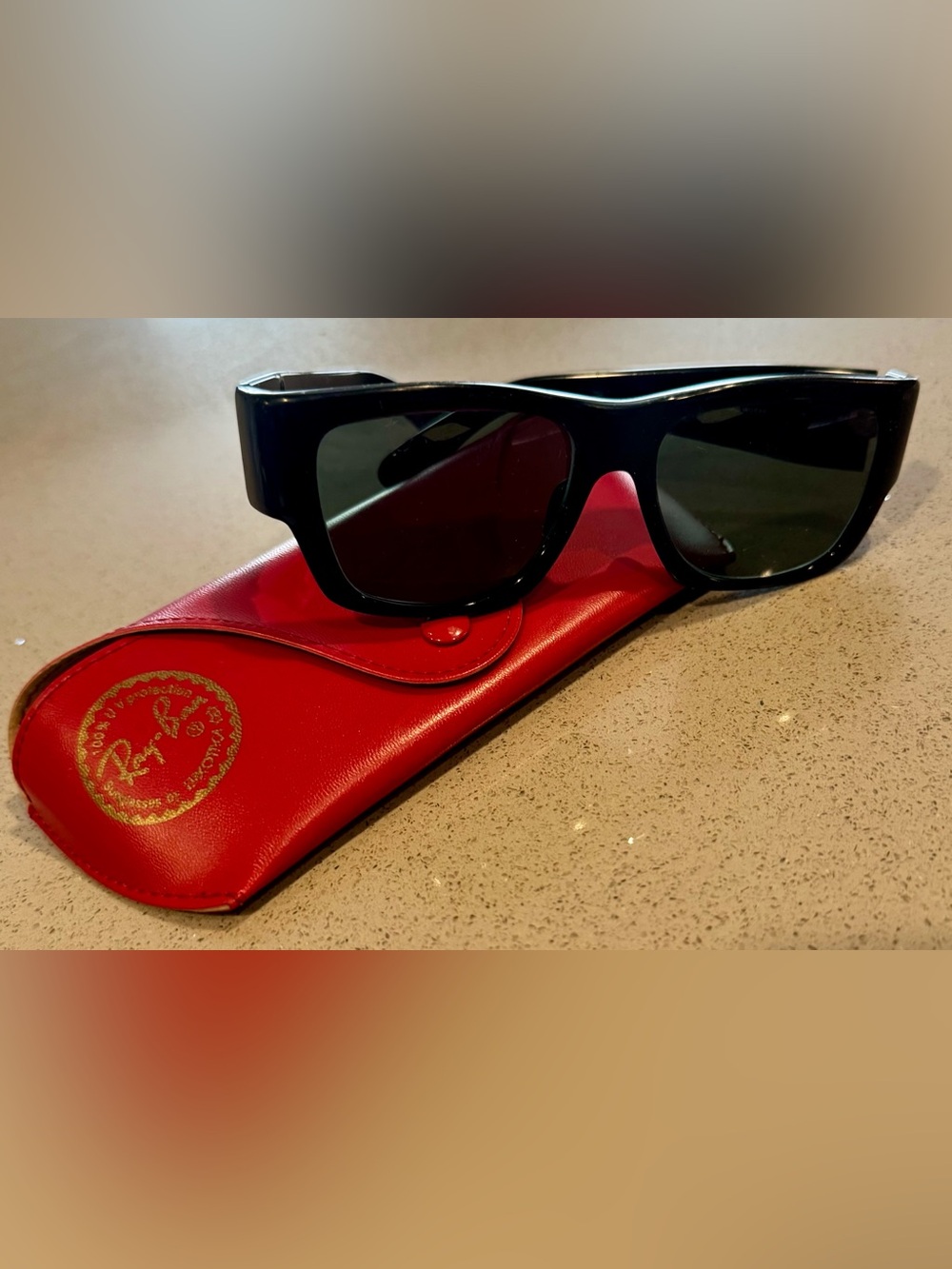 Ray Ban Wayfarer Nomad W0946 B&L France Black Vintage Sunglasses